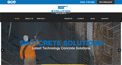 Desktop Screenshot of evolutionshotcrete.com.au